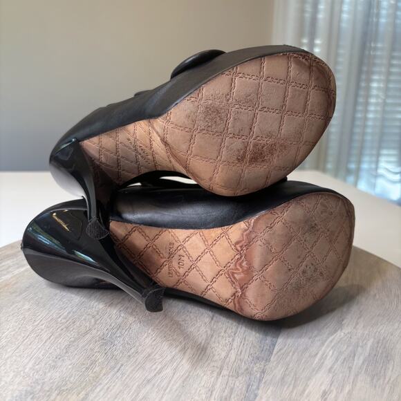 L.A.M.B by Gwen Stefani Nathan Leather Tassle Platform Ankle Booties Size 10 M - Picture 7 of 10